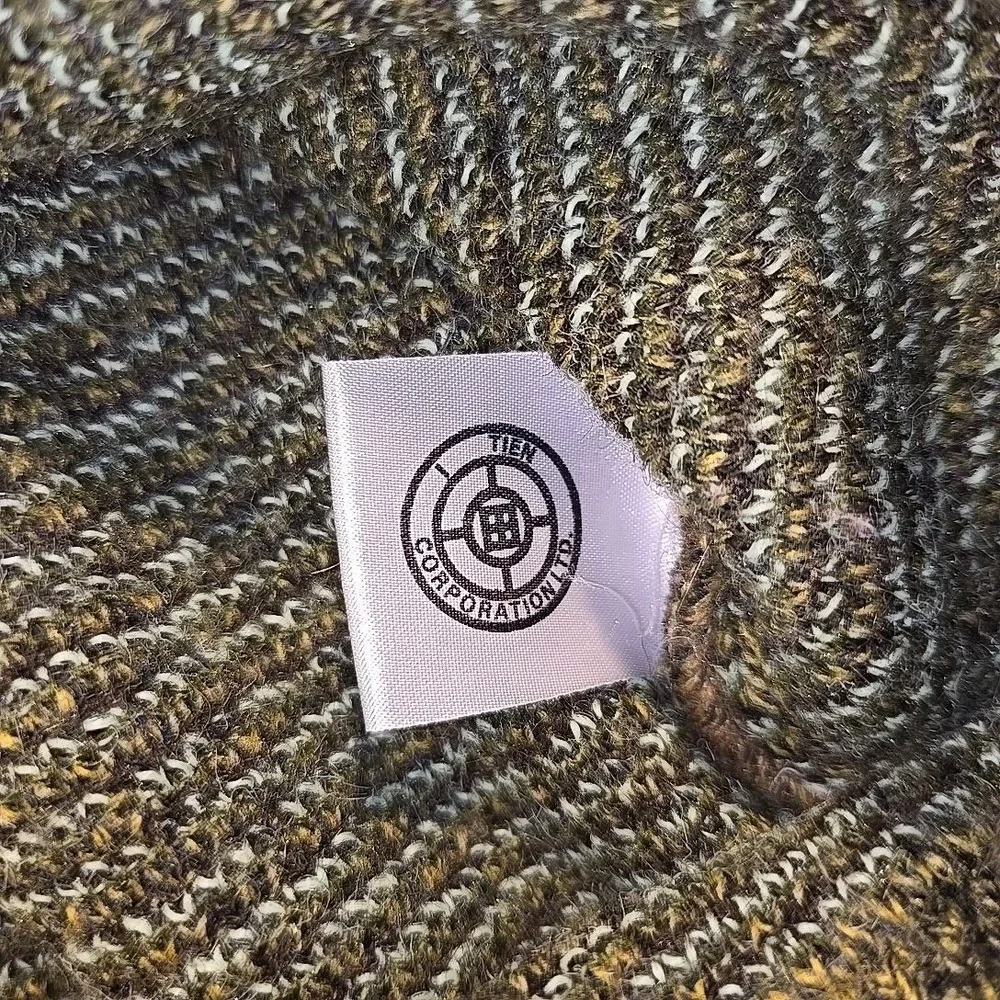 VTG X + Y Knit Wool XL Sweater Acrylic‎ Green Animal Pattern Knit Crewneck 1990s